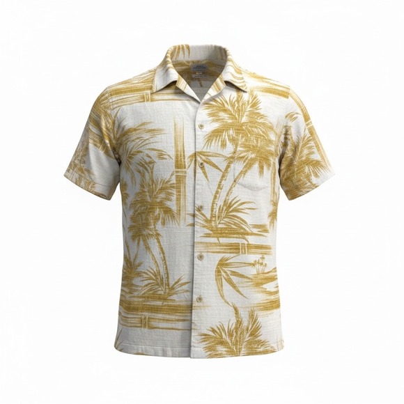 Quick Silver Other - Hawaiian floral palm tree button up‎ casual shirt quicksilver waterman cotton xl